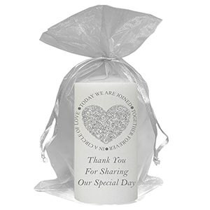 Customised Thank you Wedding Favour - Blind Love Silver