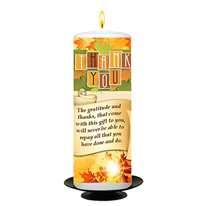 Customised Thank you Candle Gift - Message on Scroll