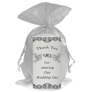 Customised Thank you Wedding Favour - Blind Love Silver