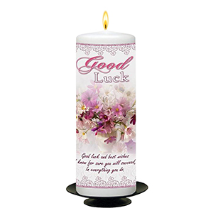 Customised Exam Good Luck Candle Gift - Bouquet & Cat