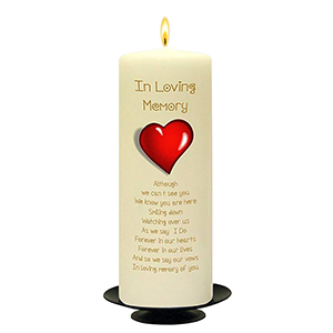 Customised Wedding Remembrance Candle - Celtic Cross & Rings Gold