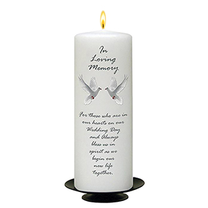 Customised Wedding Remembrance Candle - Celtic Cross & Rings Gold