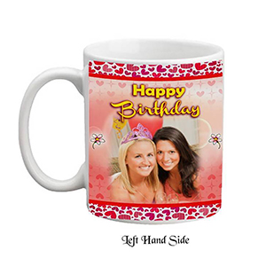 Customised Birthday Mug Gift - Pink Gerbera
