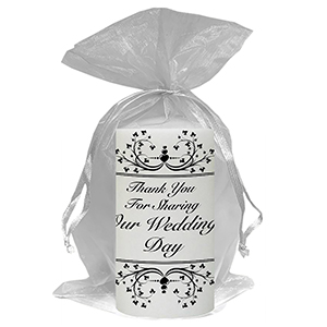 Customised Thank you Wedding Favour - Blind Love Silver