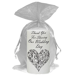 Customised Thank you Wedding Favour - Blind Love Silver
