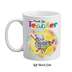 Customised Thank You Teacher Candle Gift - Greatest Teacher with Photo Green