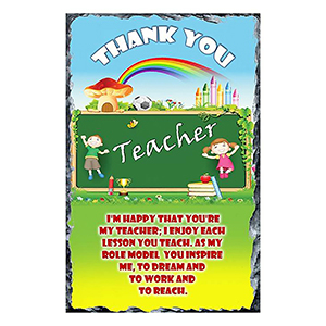 Customised Thank You Teacher Candle Gift - Greatest Teacher with Photo Green