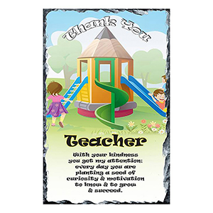 Customised Thank You Teacher Candle Gift - Greatest Teacher with Photo Green
