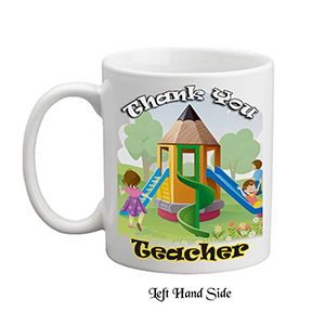 Customised Thank You Teacher Candle Gift - Greatest Teacher with Photo Green