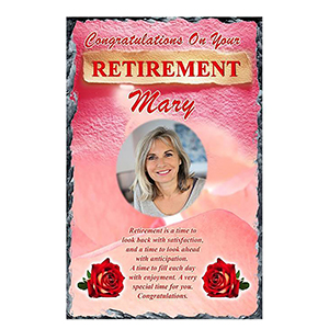 Personalsied Retirement Slate Gift - Deck Chairs with Photo