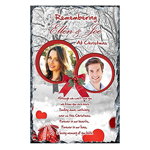 Customised Christmas Remembrance Slate - Robin & Berries