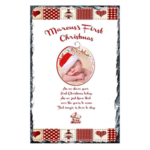 Babys First Chrismtmas Slate - to Nana & Grandad Slate