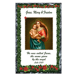 Personalsied Christmas Slate Gift - Gods Infinite Love