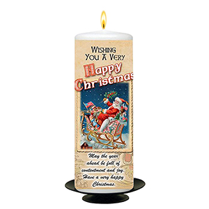 Santa Stop Here Hanging Rope Slate