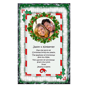 Personalsied Christmas Candle - Our First Christmas - Mr & Mrs Photo Christmas