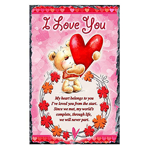 Customised Valentines Candle Gift - Teddy Heart with Photo