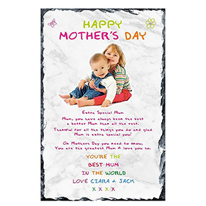 Customised Mothers Day Slate Gift - Fun Photo