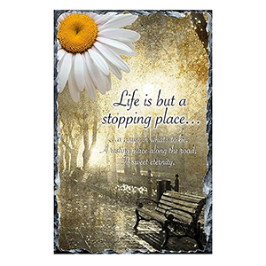 Personalsied Remembrance Slate - Robin & Blossom Heart