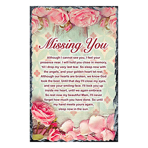 Personalsied Remembrance Slate - Robin & Blossom Heart