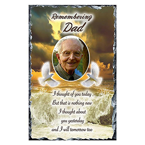 Customised Remembrance Candle - White Rose with Photo Thinking Of You