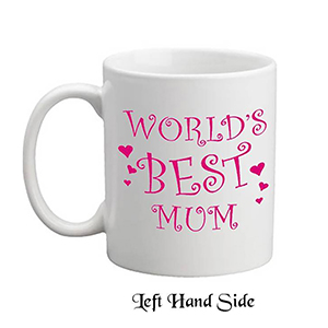 Customised Mothers Day Mug Gift - Heart & Flowers Grandma