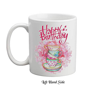 Customised Birthday Mug Gift - Pink Gerbera
