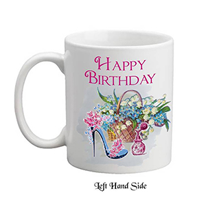 Customised Birthday Mug Gift - Pink Gerbera