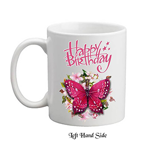 Customised Birthday Mug Gift - Pink Gerbera