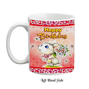 Customised Birthday Mug Gift - Pink Gerbera