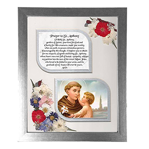 Our Lady of Lourdes Frame - Flowers & Verse & Photo