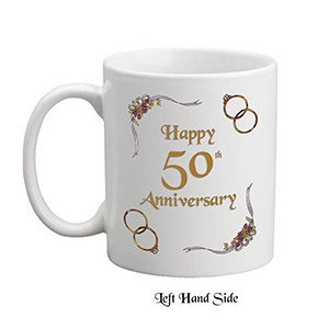 Customised Wedding Anniversary Candle Gift - Family Crest Anniversary Gold Script & Photo