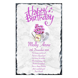 Personalsied Birthday Slate Gift - Birthday News - Red with photo
