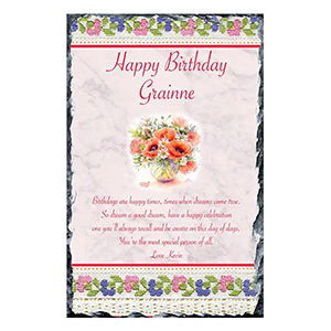 Personalsied Birthday Slate Gift - Birthday News - Red with photo