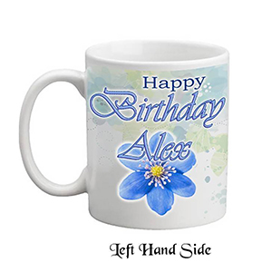 Customised Birthday Mug Gift - Pink Gerbera