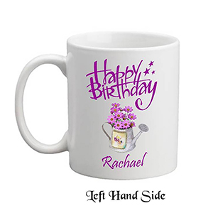 Customised Birthday Mug Gift - Pink Gerbera