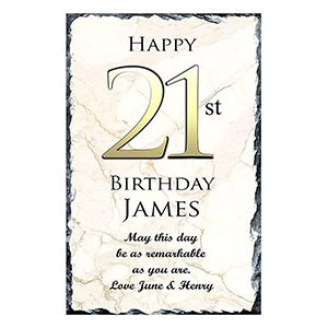 Personalsied Birthday Slate Gift - Birthday News - Red with photo