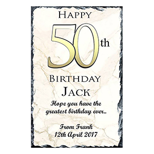 Personalsied Birthday Slate Gift - Birthday News - Red with photo