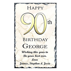Personalsied Birthday Slate Gift - Birthday News - Red with photo