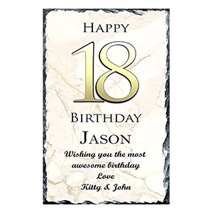 Personalsied Birthday Slate Gift - Birthday News - Red with photo