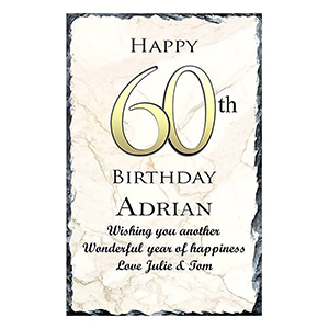 Personalsied Birthday Slate Gift - Birthday News - Red with photo