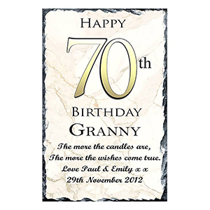 Personalsied Birthday Slate Gift - Birthday News - Red with photo