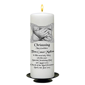 Customised Girls Christening Candle - Ellie Elephant