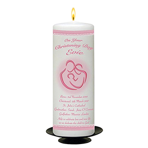 Customised Girls Christening Candle - Ellie Elephant