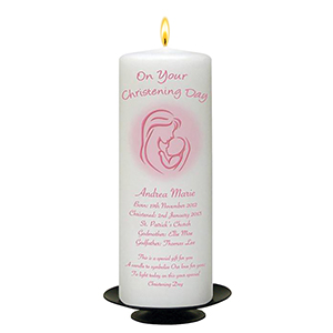 Customised Girls Christening Candle - Ellie Elephant
