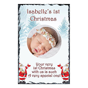 Babys First Chrismtmas Slate - to Nana & Grandad Slate