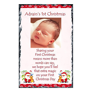 Babys First Chrismtmas Slate - to Nana & Grandad Slate