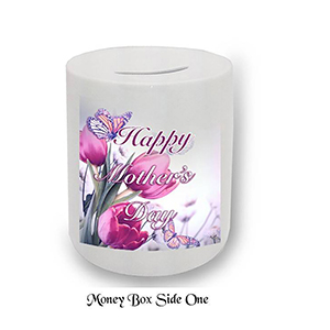 Customised Mothers Day Money Box Gift - Butterflies & Flowers