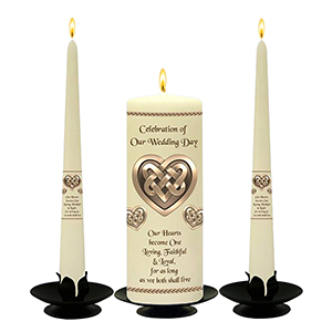 Customised Wedding Candles - Flower Cream