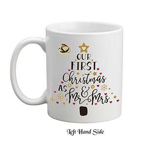 Personalsied Christmas Candle - Our First Christmas - Mr & Mrs Photo Christmas