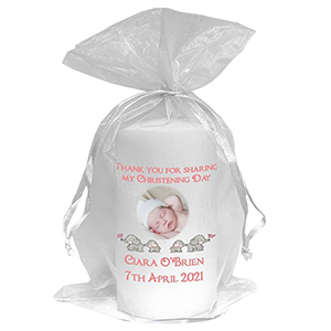 Thank you Christening Favour - Photo Blue